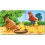 Puzzle familii de animale 9x2 piese